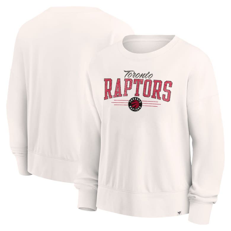 Shop Fanatics Branded Cream Toronto Raptors Close The Game Pullover Sweatshirt
