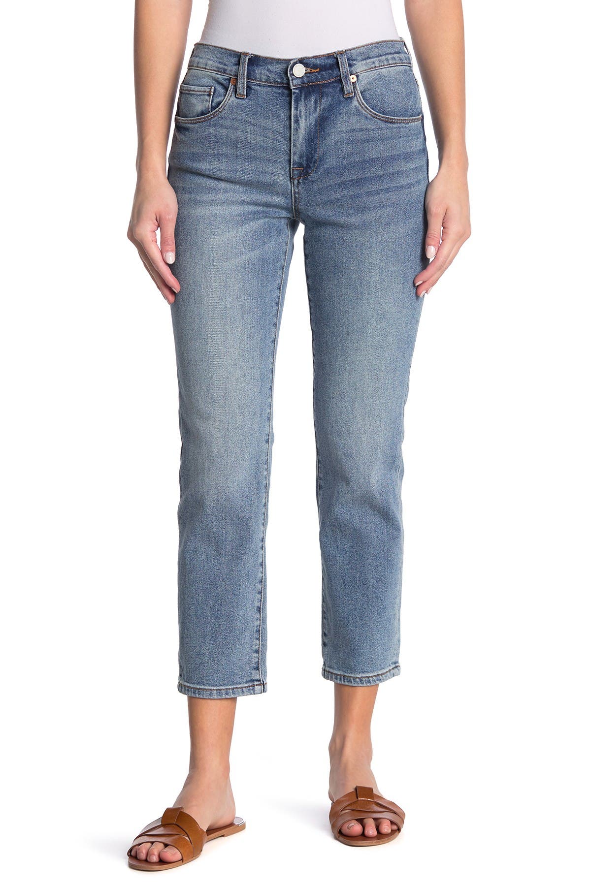 women's straight leg cropped jeans