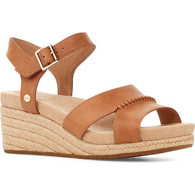 UGG Berryessa Espadrille Wedge Sandal, Brown