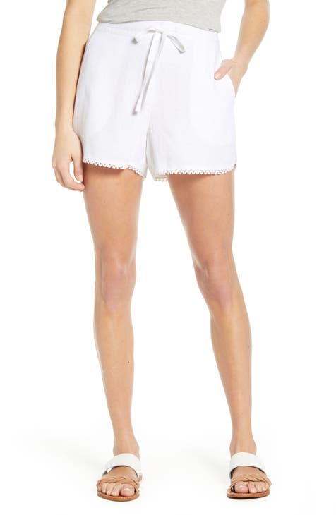 Solid Linen Blend Shorts (Regular & Petite)