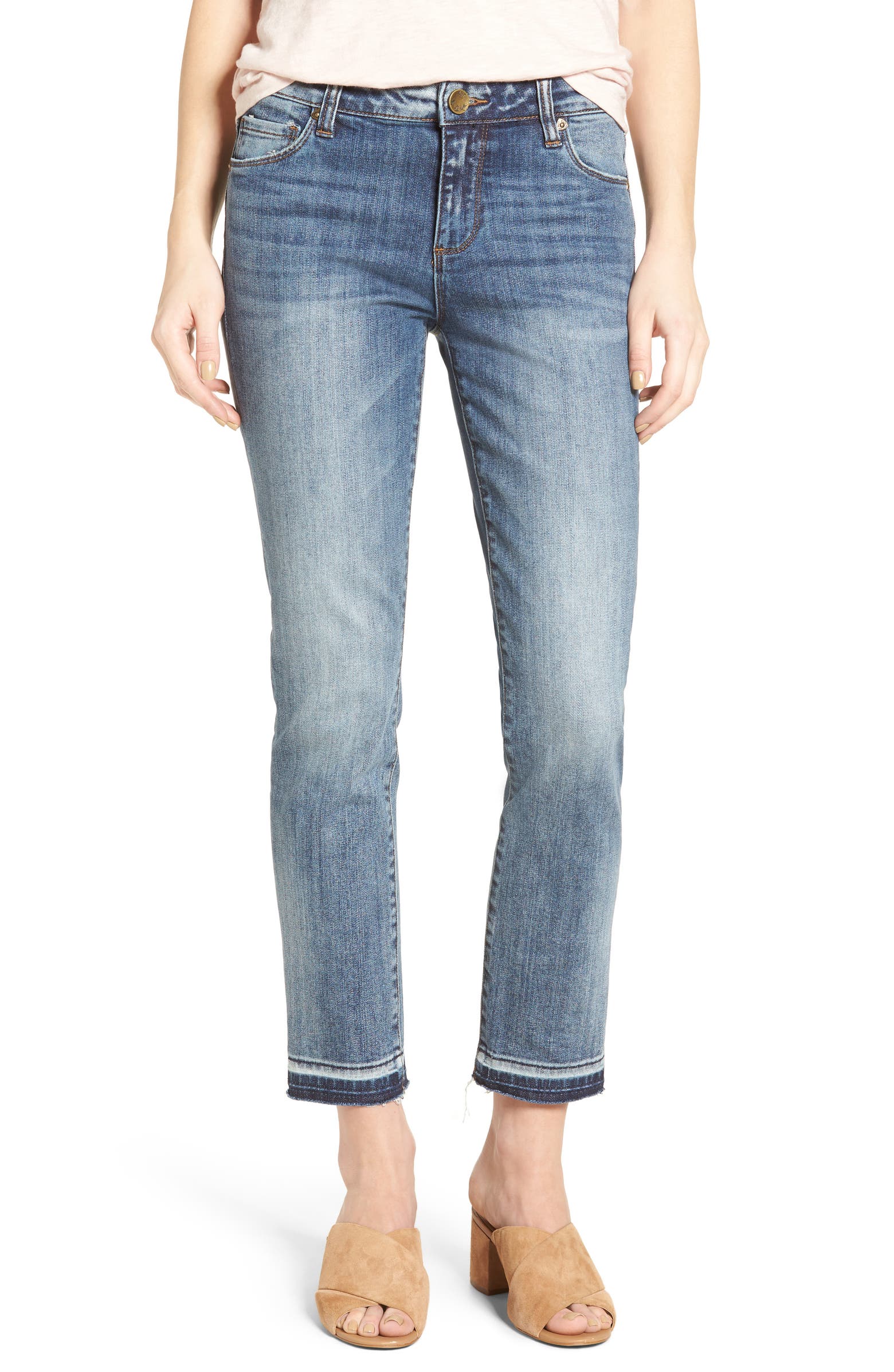 KUT from the Kloth Reese Crop Straight Leg Jeans (Motive) | Nordstrom