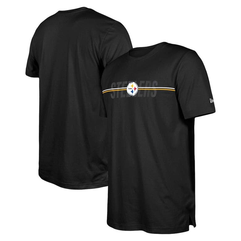 New Era Women's Pittsburgh Steelers Color Block Grey T-Shirt