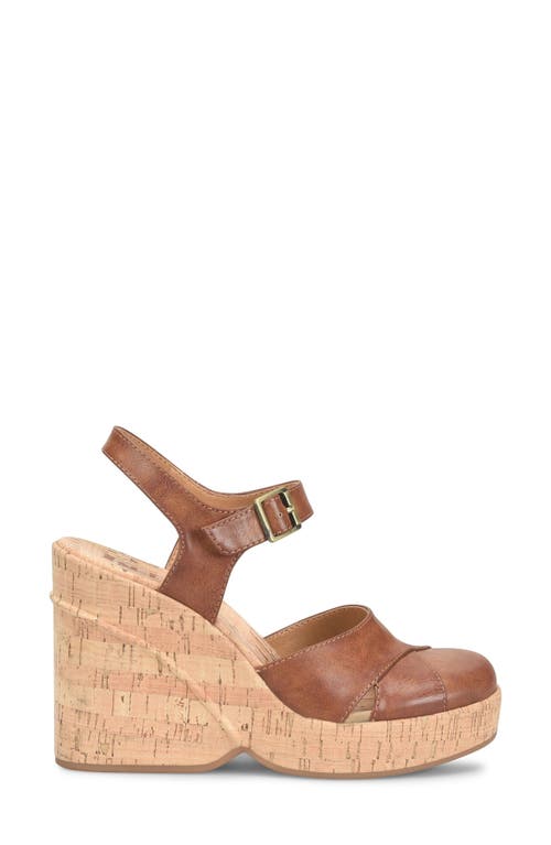 Korks Babette Ii Wedge Sandal In Dark Tan