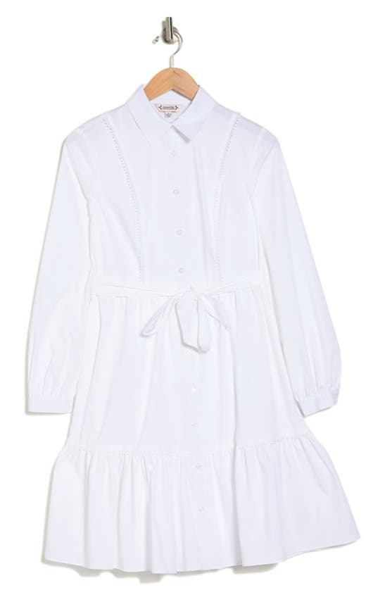 Nanette Lepore Amber Stitch Midi Dress In White