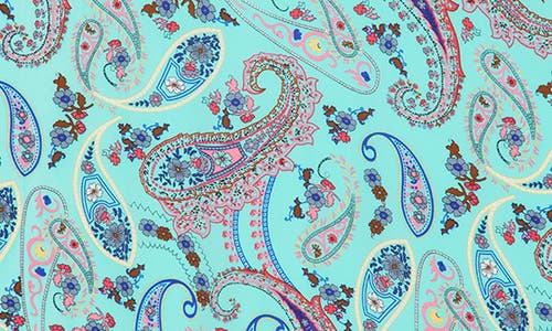 La Fiorentina Paisley Print Pareo In Teal