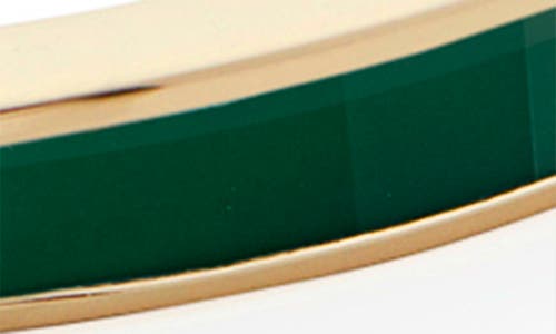 Monica Vinader Baja Skinny Friendship Bracelet In Yellow Gold/green Onyx