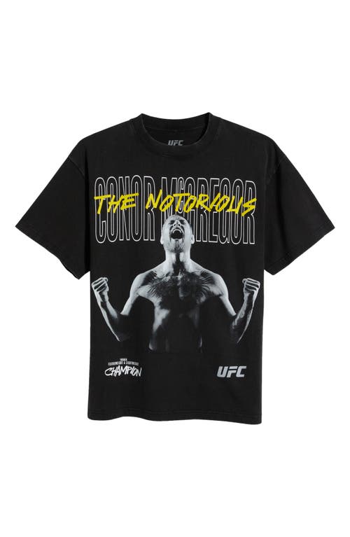 Shop Id Supply Co The Notorious Cotton Graphic T-shirt In Washed Black