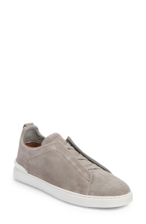 Triple Stitch Slip-On Sneaker in Grey