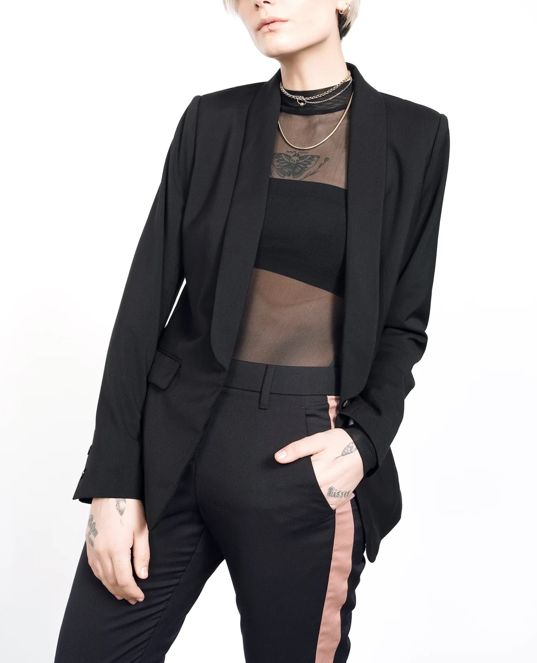 WILDFANG The Empower Tux Blazer in Black Cover