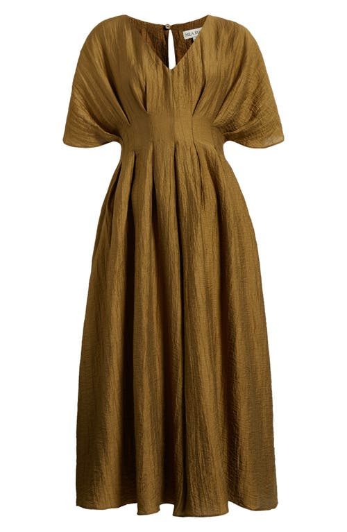 Shop Mila Mae Dolman Sleeve A-line Dress In Olive