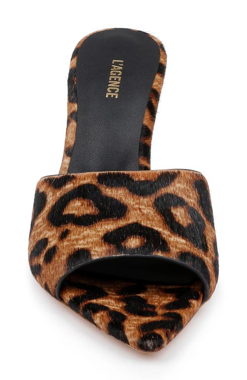 Shop L Agence L'agence Lolita Vii Slide Sandal In Leopard Hair Calf