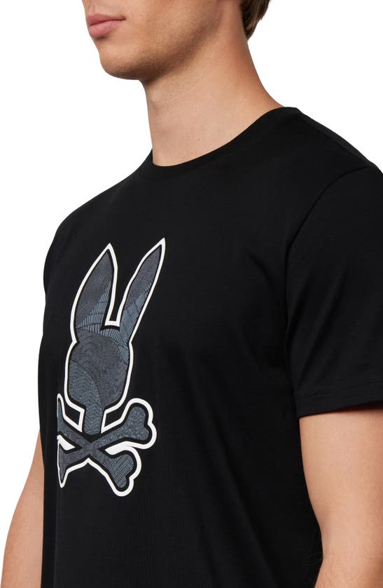 Shop Psycho Bunny Lenox Graphic T-shirt In Black