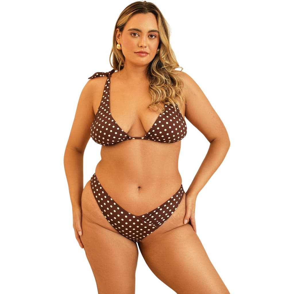 Dippin Daisys Lola Top In Dotted Brown