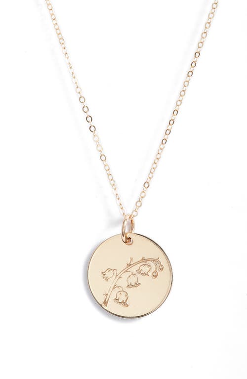 Birth Flower Necklace in 14K Gold Fill - May