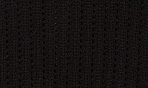 Shop Dkny Jeans Open Stitch Cotton Sweater In Black