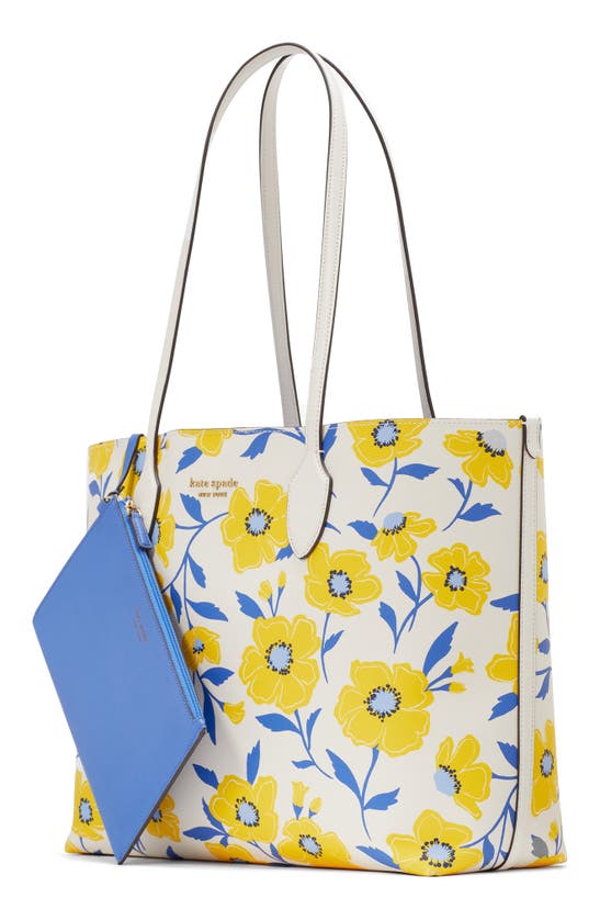Shop Kate Spade Bleecker Sunshine Floral Print Tote In Cream Multi
