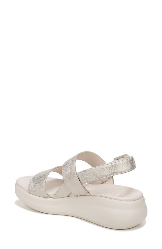 Naturalizer Coast Slingback Platform Sandal In Gold Faux Leather