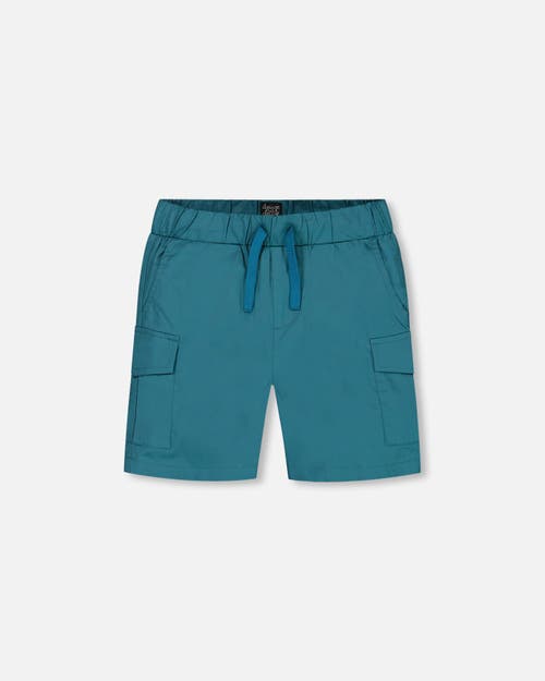 Deux Par Deux Boy's Parachute Cargo Shorts Pine Green at Nordstrom