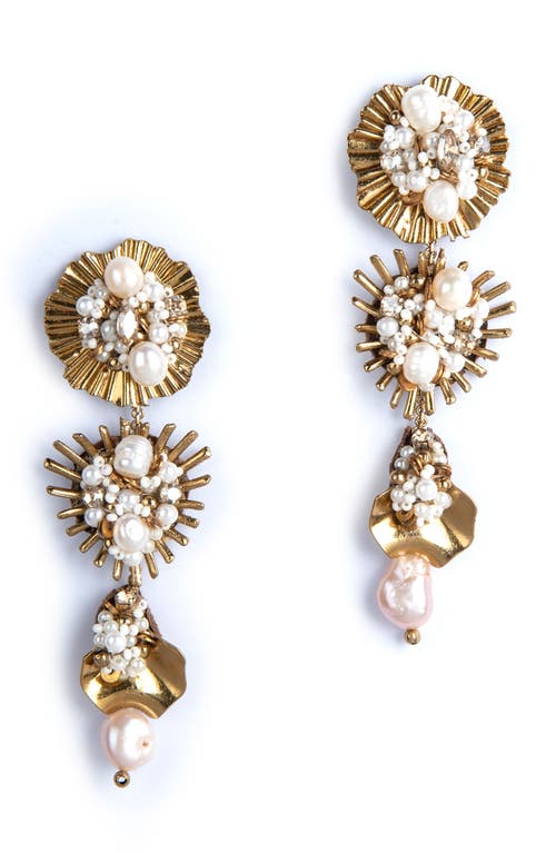 Shop Deepa Gurnani Carissa Drop Earrings In Gold