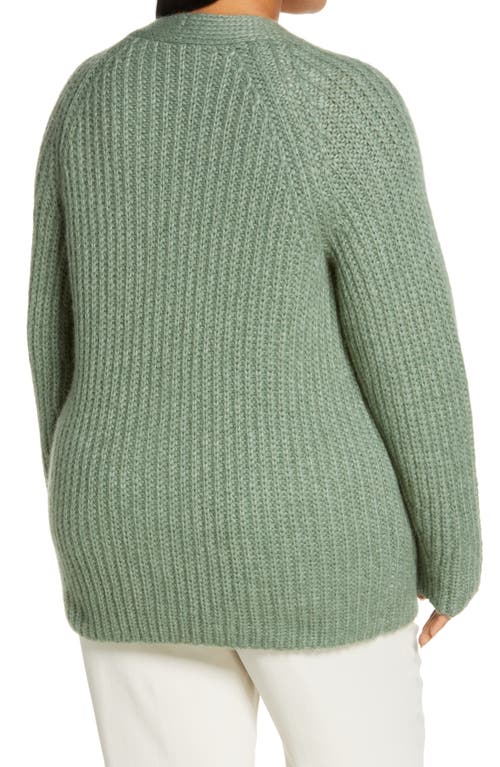Vince Ribbed-knit Alpaca Wool-blend Cardigan In Jadeite