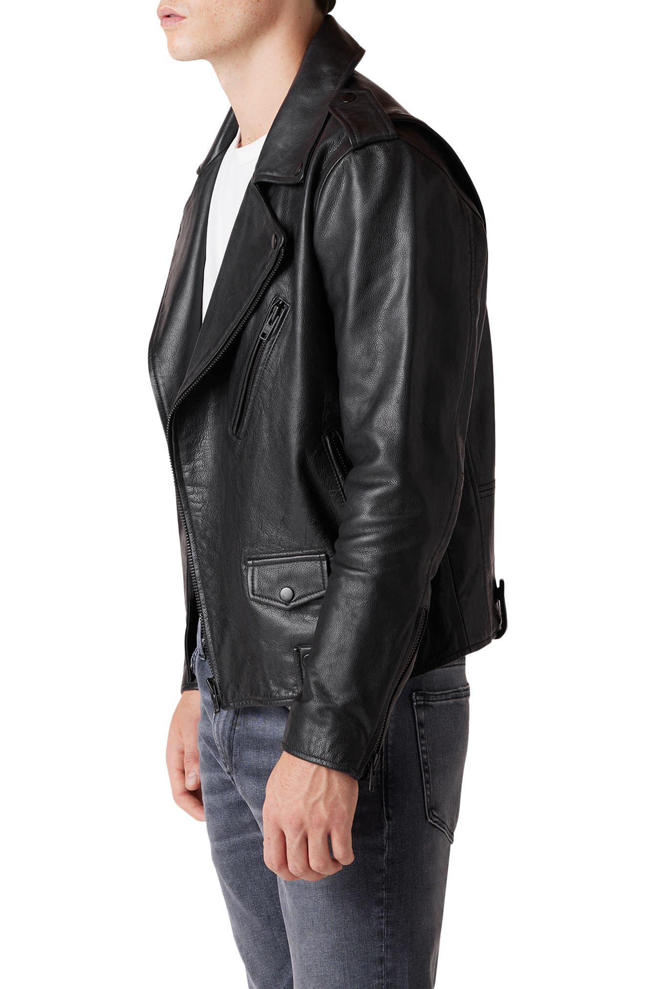 nordstrom topman leather jacket