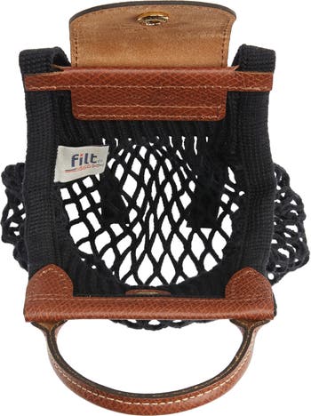 Longchamp Le Pliage Extra Small Filet Knit Shoulder Bag
