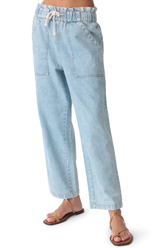 Shop Electric & Rose Easy Drawstring Jeans In Sky Blue