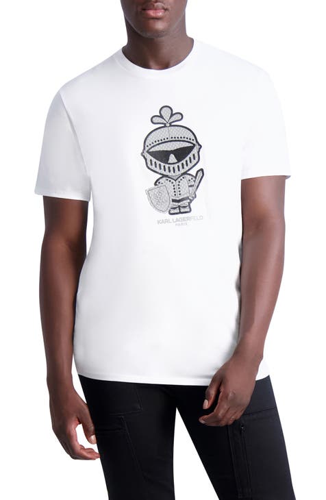 Reflective Karl Armour Cotton Graphic T-Shirt