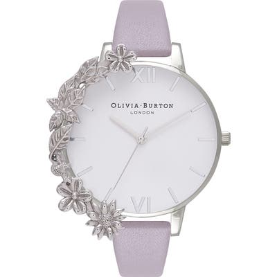 Olivia Burton Case Cuff Leather Strap Watch,