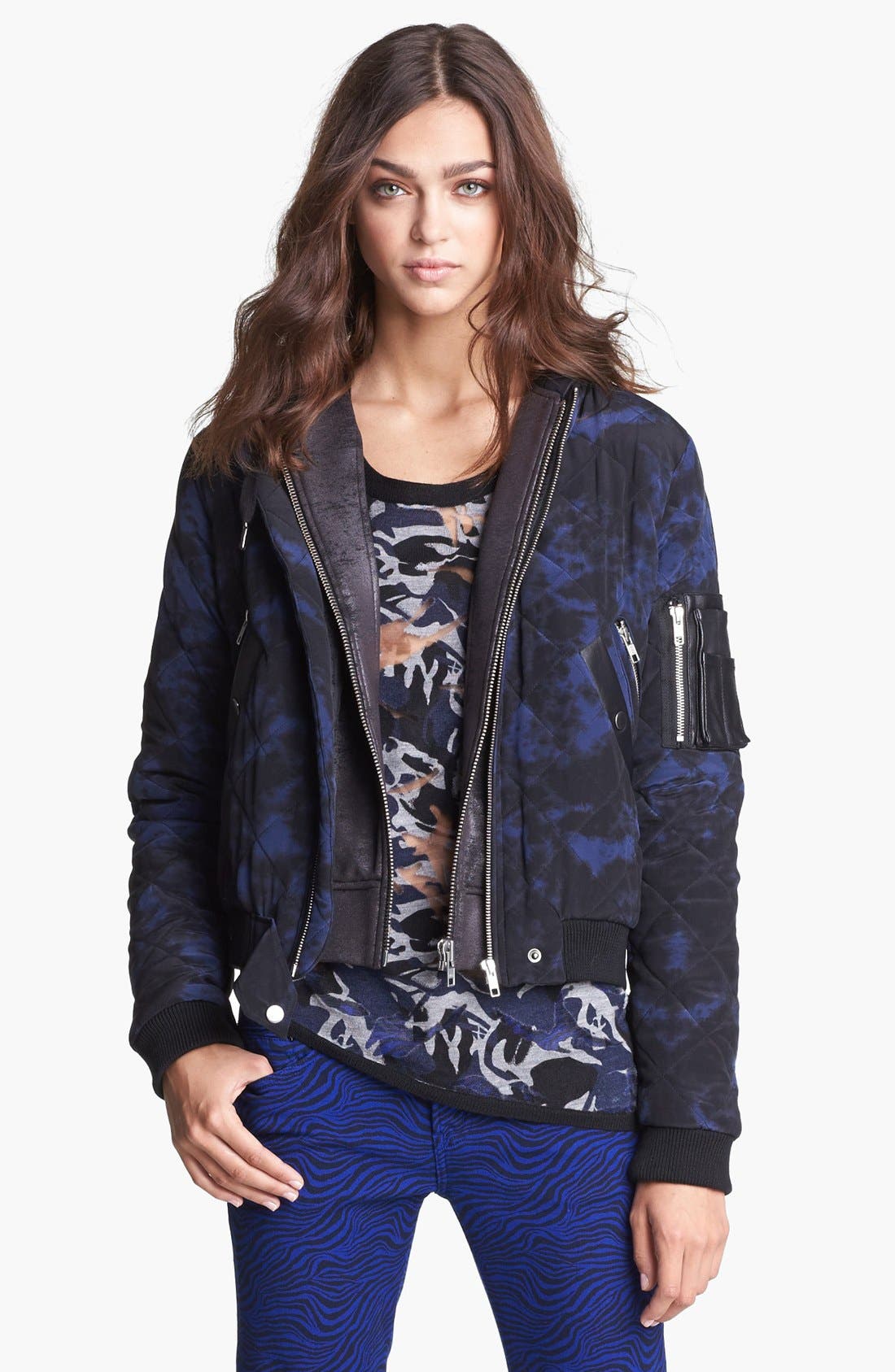 The Kooples Print Bomber Jacket Nordstrom