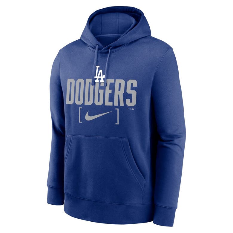 Shop Nike Royal Los Angeles Dodgers Club Slack Pullover Hoodie