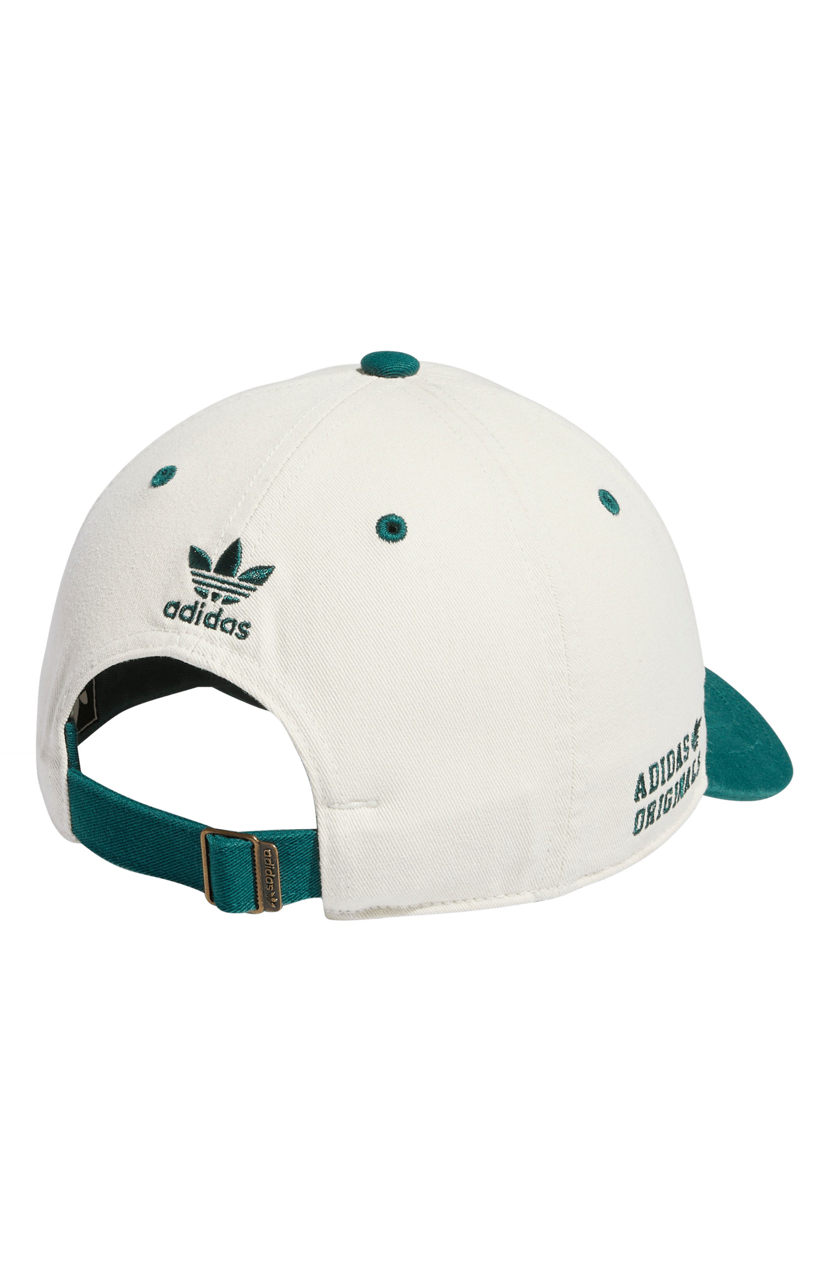 Adidas Women\'s Linen Green White Baseball Adjustable Cotton Athletic Relaxed Hat adidas Originals New Prep Relaxed Baseball Hat in Wonder  main image 2