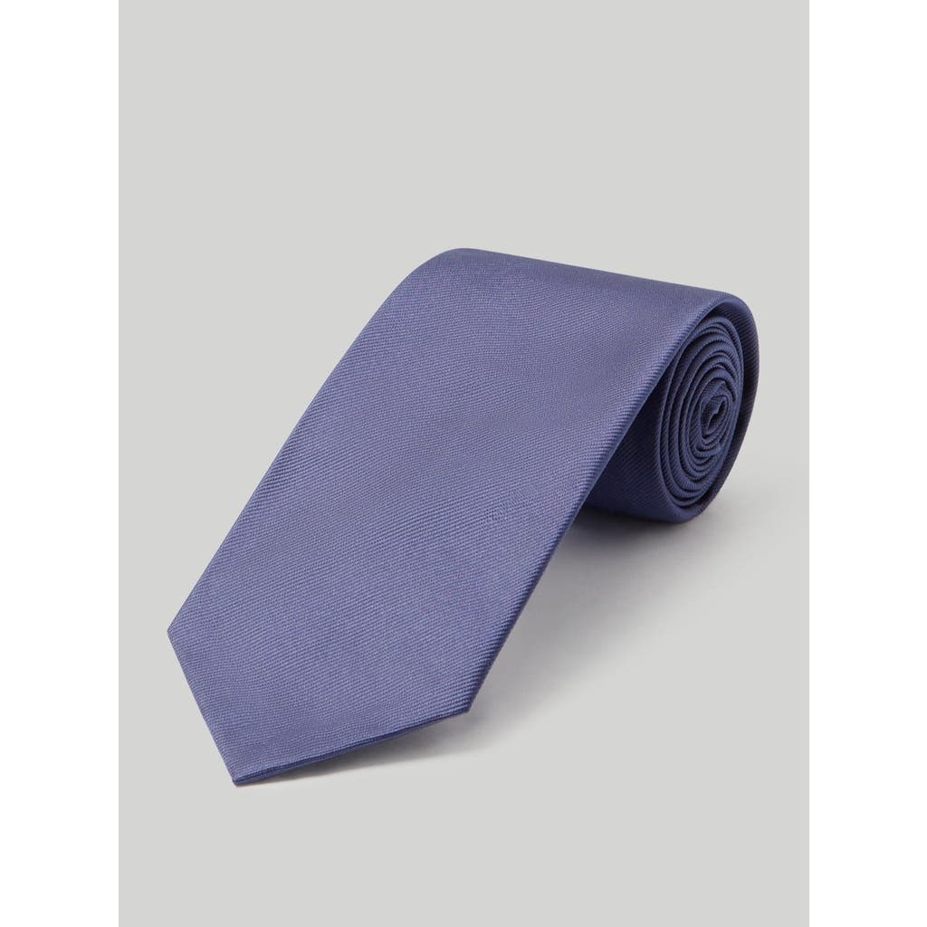 Robert Talbott Newman 7 Fold Solid Silk Necktie In Lt Blue