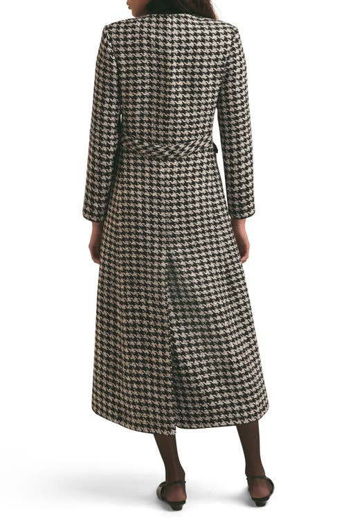 Shop Favorite Daughter The Posh Houndstooth Check Coat In Black/white Hounds