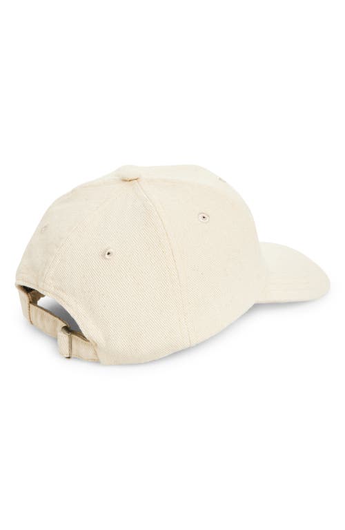 Shop Drake's Snail Embroidered Cotton Twill Baseball Cap In Ecru