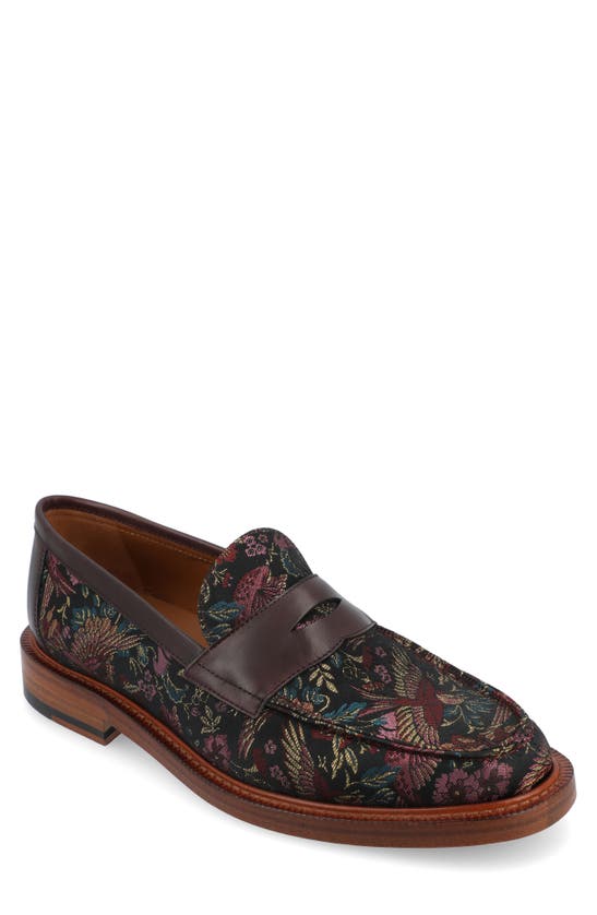 Shop Taft The Fitz Jacquard Penny Loafer In Paradise