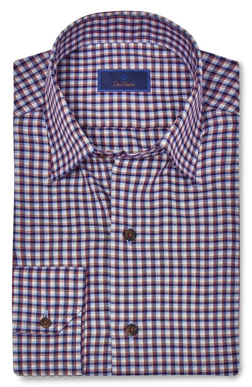 DAVID DONAHUE DAVID DONAHUE PLAID TWILL HIDDEN BUTTON-DOWN SHIRT 