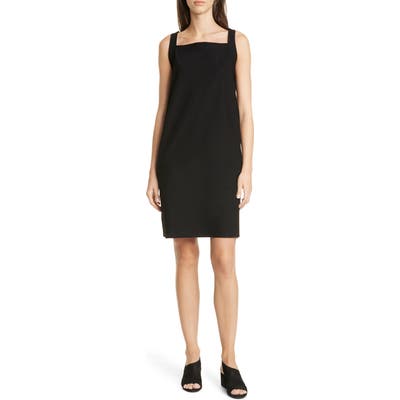 Eileen Fisher Square Neck Jersey Dress, Black