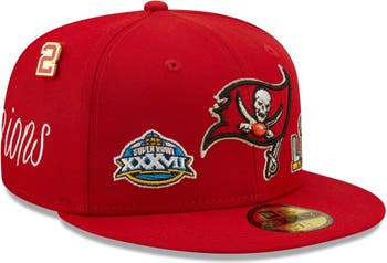 New Era Men's New Era Scarlet Tampa Bay Buccaneers Historic Champs 59FIFTY  Fitted Hat