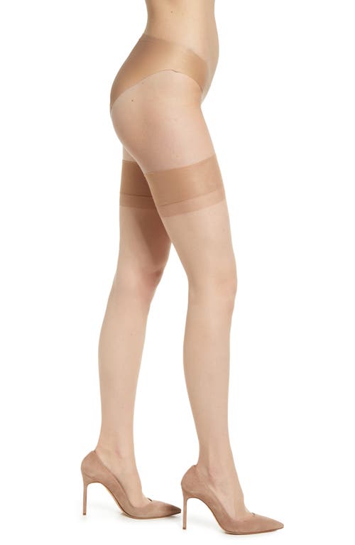 Bluebella Plain Top Stay-Up Stockings in Champagne