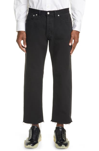 MAISON MARGIELA BLACK SLIM FIT RAW HEM JEANS,S50LA0152S30642