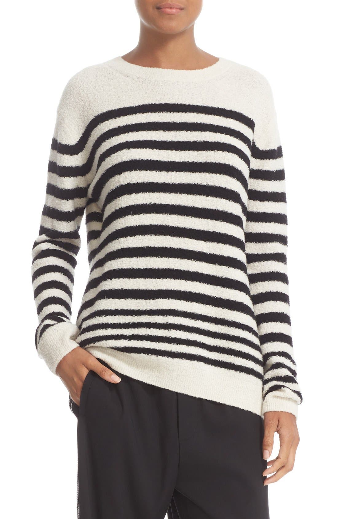 vince drapey stripe pullover