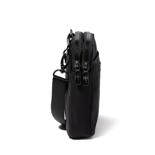 Shop Baggallini Modern Take Two Rfid Crossbody Bag In Black Twill