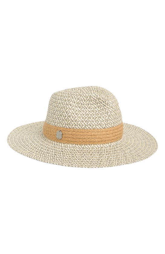 Vince Camuto Raffia Multi Straw Fedora Hat In White | ModeSens