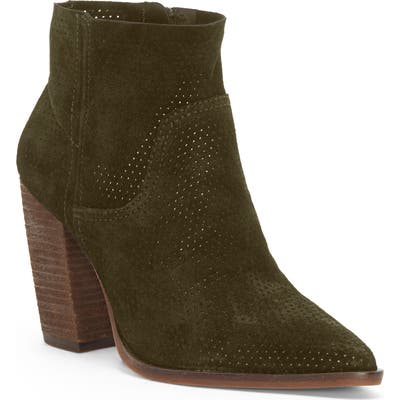 Vince Camuto Cava Perforated Pointy Toe Boot, Green