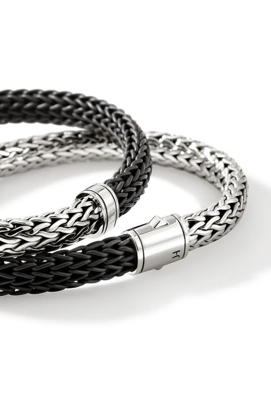 John Hardy Medium Chain Bracelet In Silver/black
