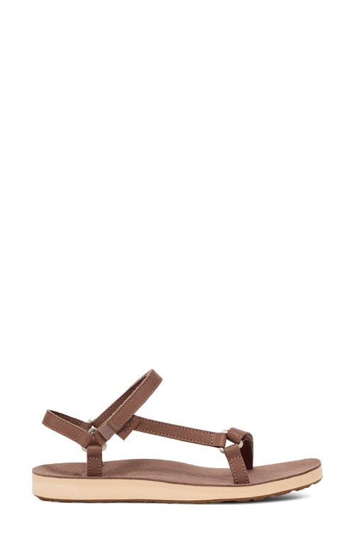 Shop Teva Original Universal Slim Leather Sandal In Acorn