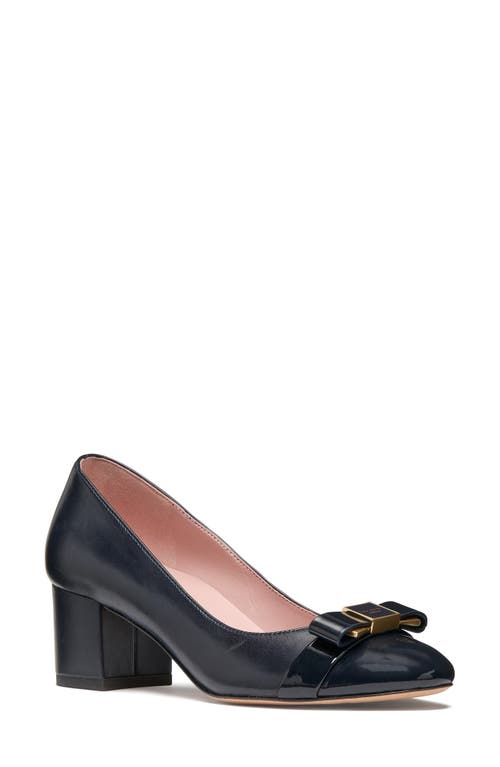 Kate Spade New York Bowdie Cap Toe Pump In Captain Navy