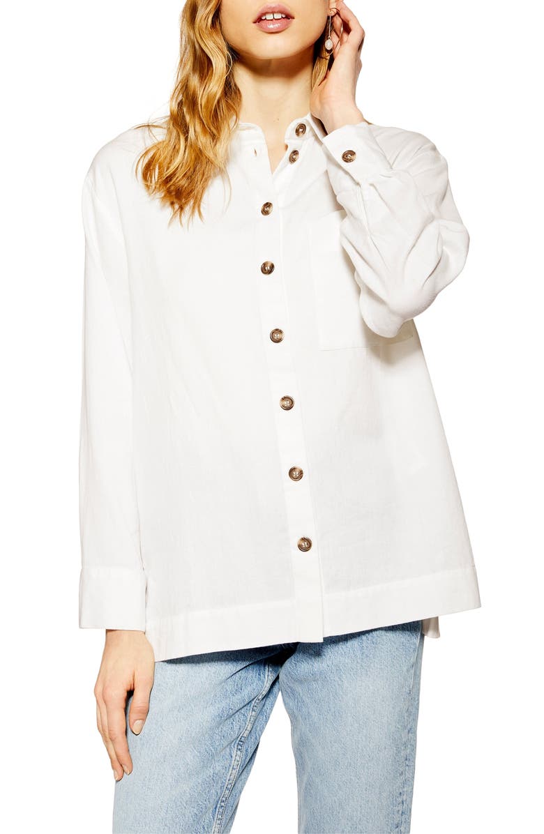 Topshop Casual Button Up Blouse Nordstrom