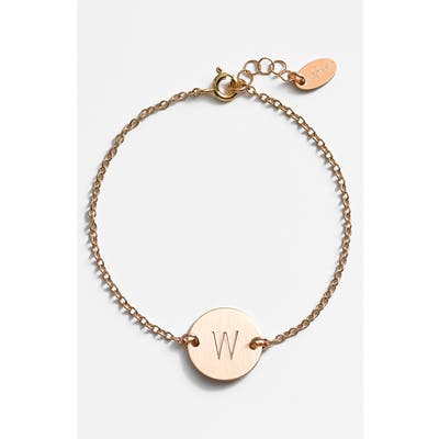 Nashelle 14K-Gold Fill Initial Disc Bracelet
